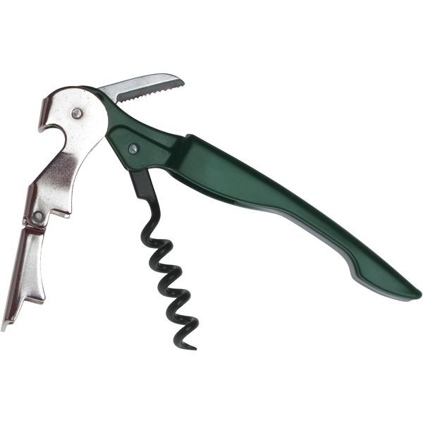 Kellnerkorkenzieher mit Hänger, Länge: 120 mm,  grün