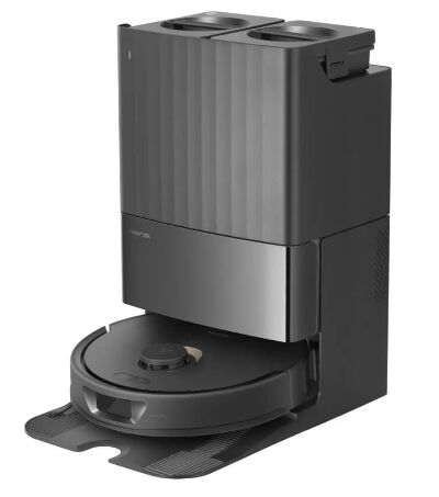 Roborock Qrevo MaxV, Beutellos, Schwarz, Rund, 63 dB, 0,33 l, 0,08 l