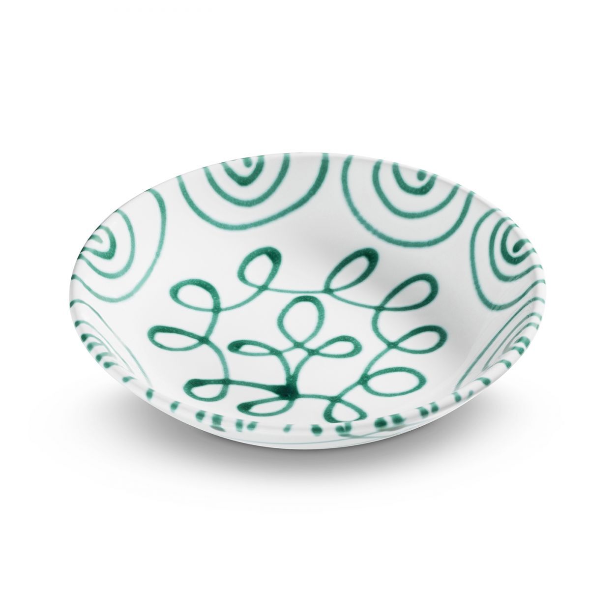 Gmundner Keramik Grüngeflammt, Suppenteller Cup (Ø 20cm)
