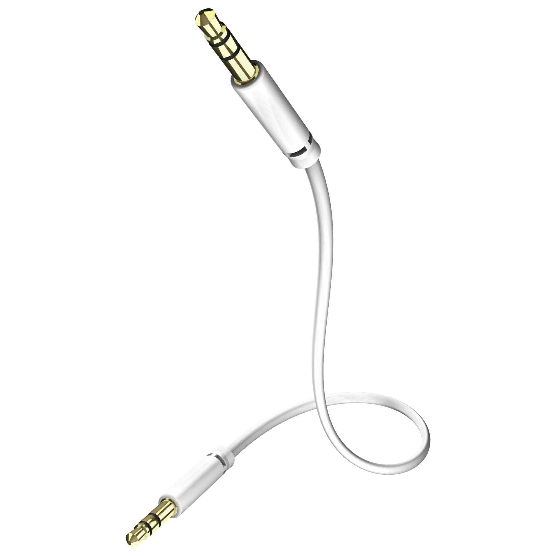 in-akustik Star MP3 Audio Cable - Audiokabel - Stereo Mini-Klinkenstecker (M) bis Stereo Mini-Klinkenstecker (M) - 75 cm - abgeschirmt - weiß