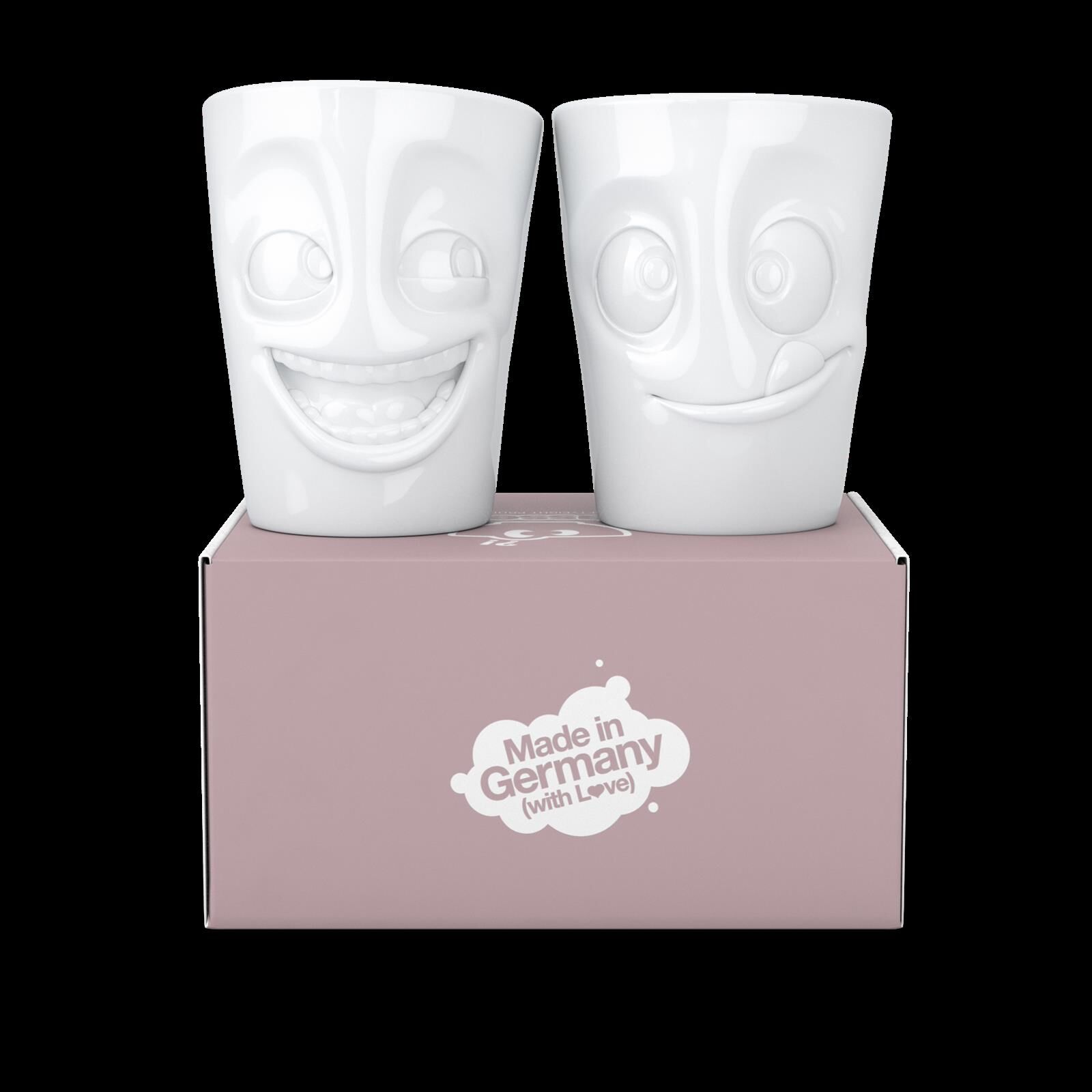 Fiftyeight Products Becher Set - witzig/lecker weiß