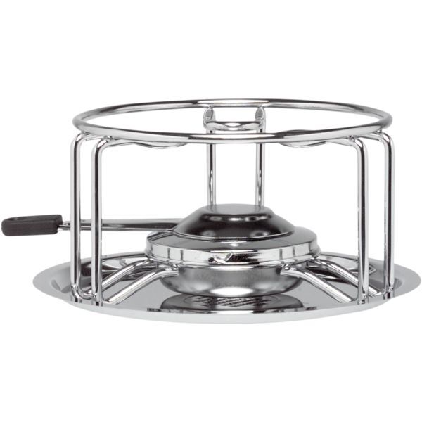 Fondue-Rechaud verchromt, Höhe: 100 mm, ø: 220 mm
