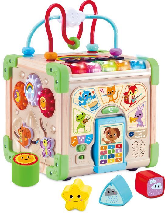 Vtech Interaktiver Holz-Spielwürfel 80-617104