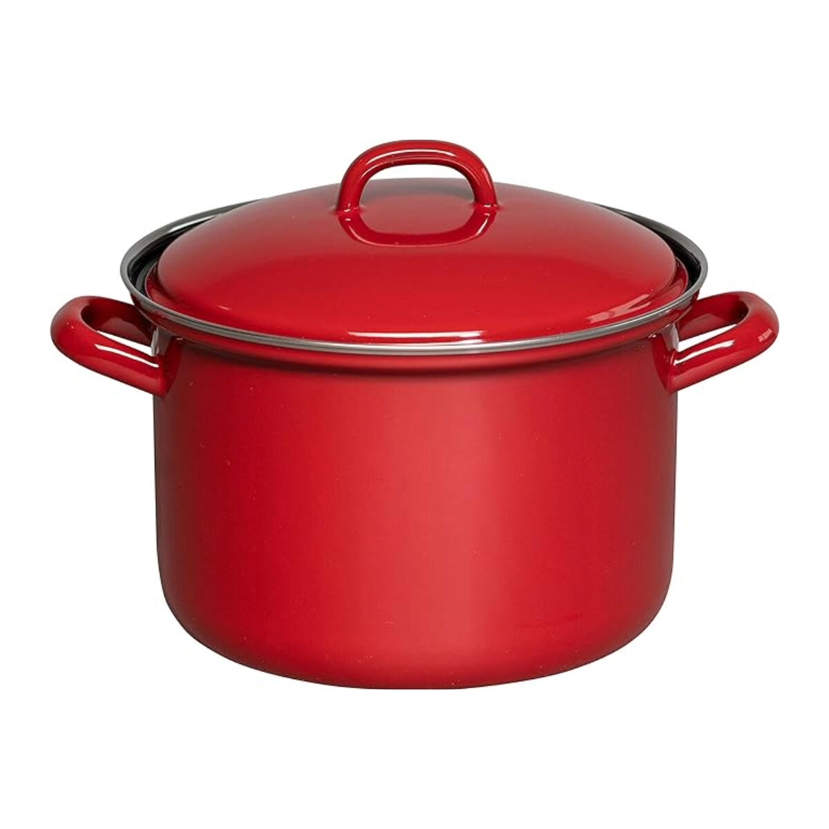 Riess Fleischtopf mit Deckel 18cm rot