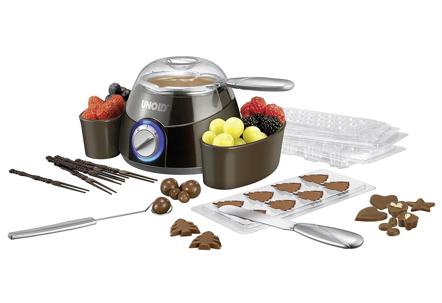 UNOLD Chocolatier Schokoladenfondue 25Watt braun/silber