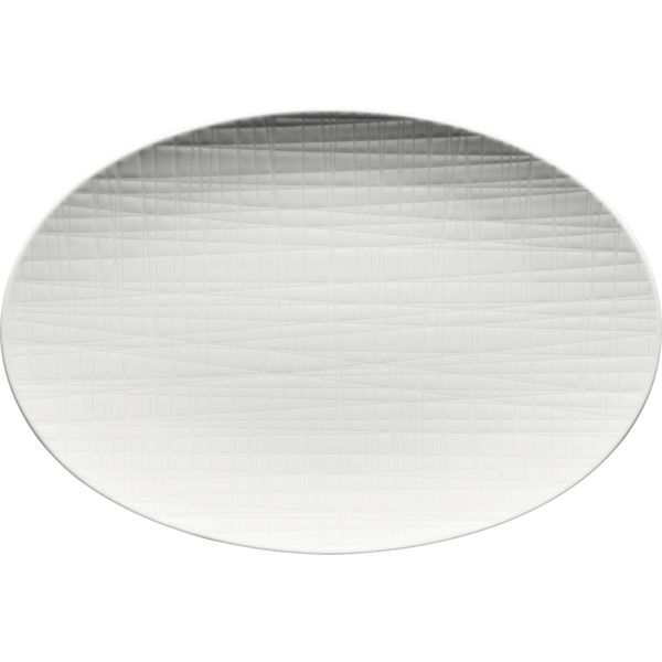 ROSENTHAL Mesh Platte oval, coup, Länge: 250 mm, weiß