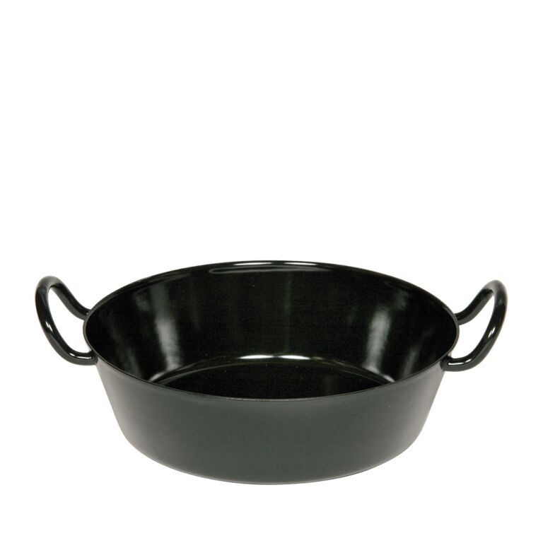 Riess Schnitzelpfanne ⌀24cm 1,7L Schwarz Emaille