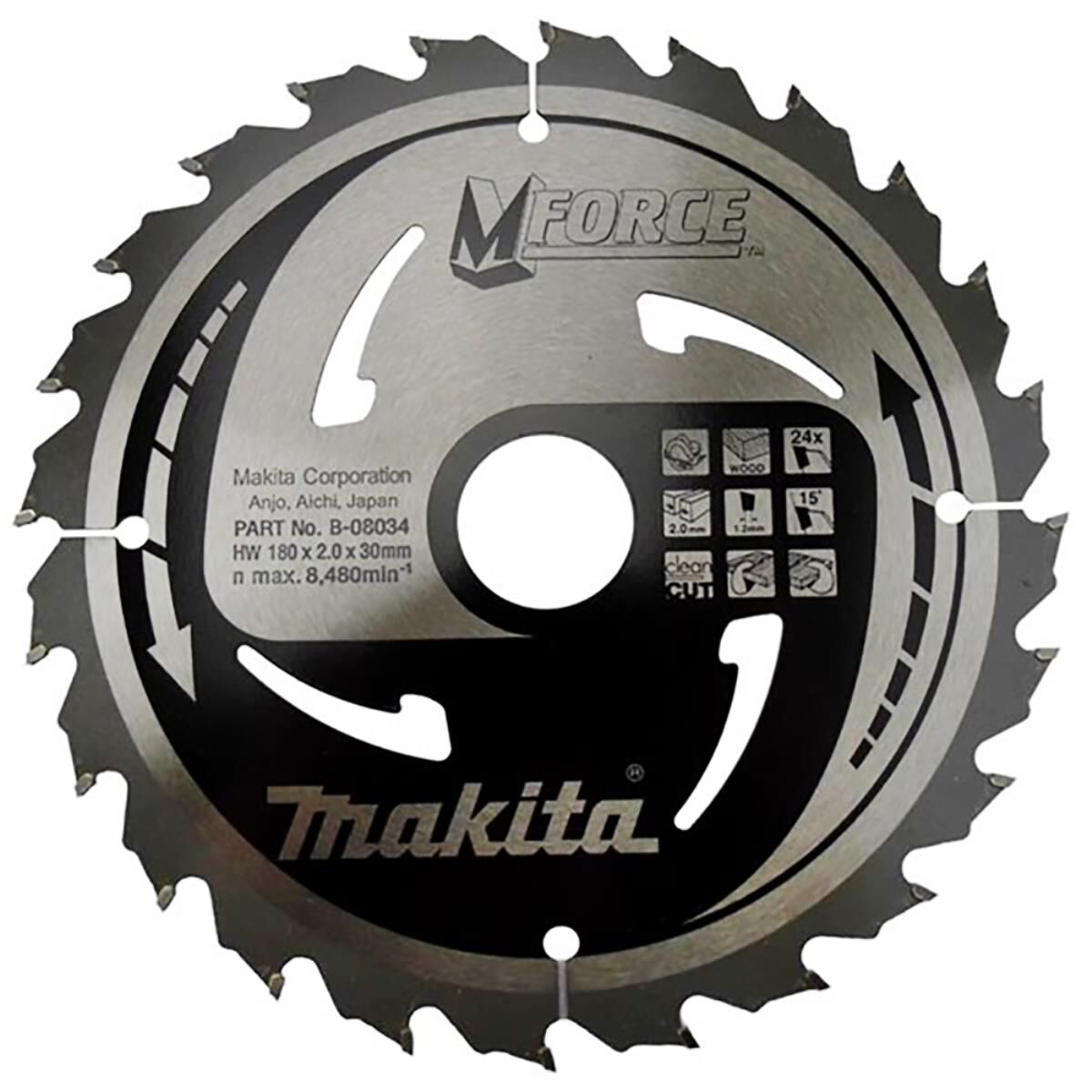 Makita Kreissägeblatt, MFORCE 180 x 30 mm • 24 Zähne
