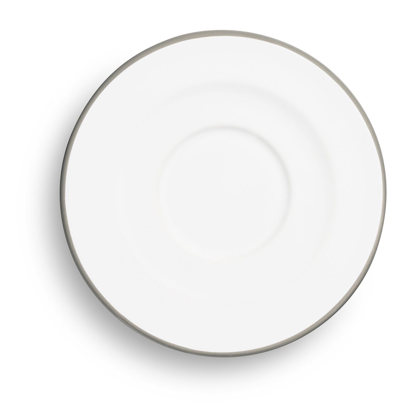 Gmundner Keramik Grauer Rand, Unterteller Cappuccino (Ø 14cm)