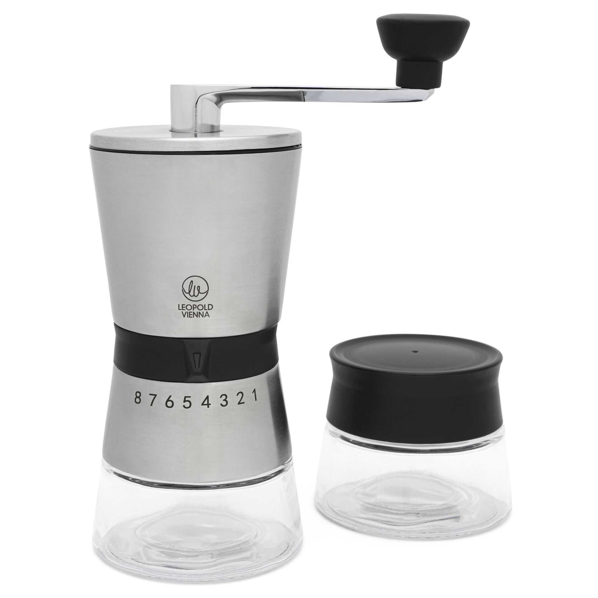 Leopold Vienna Kaffeemühle Bologna Edelstahl/Glas  LV143002