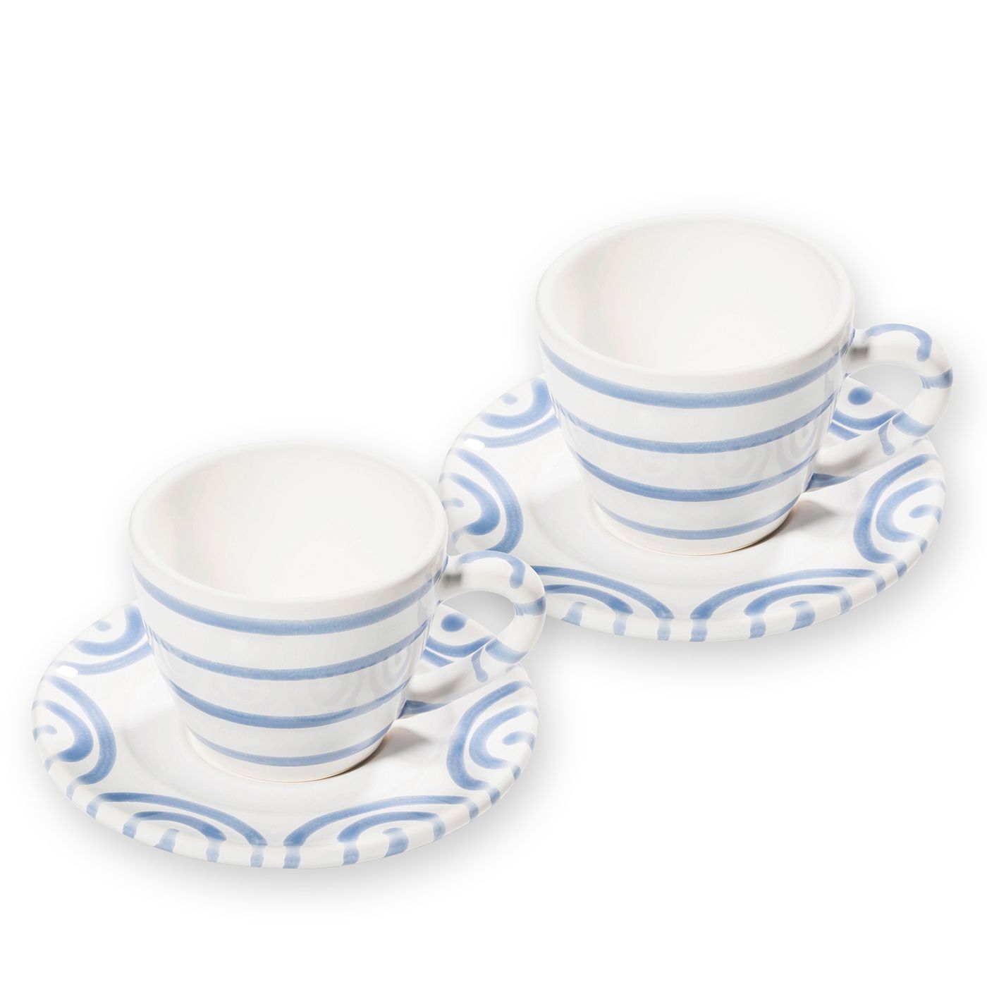 Gmundner Keramik Blaugeflammt, Espresso für 2