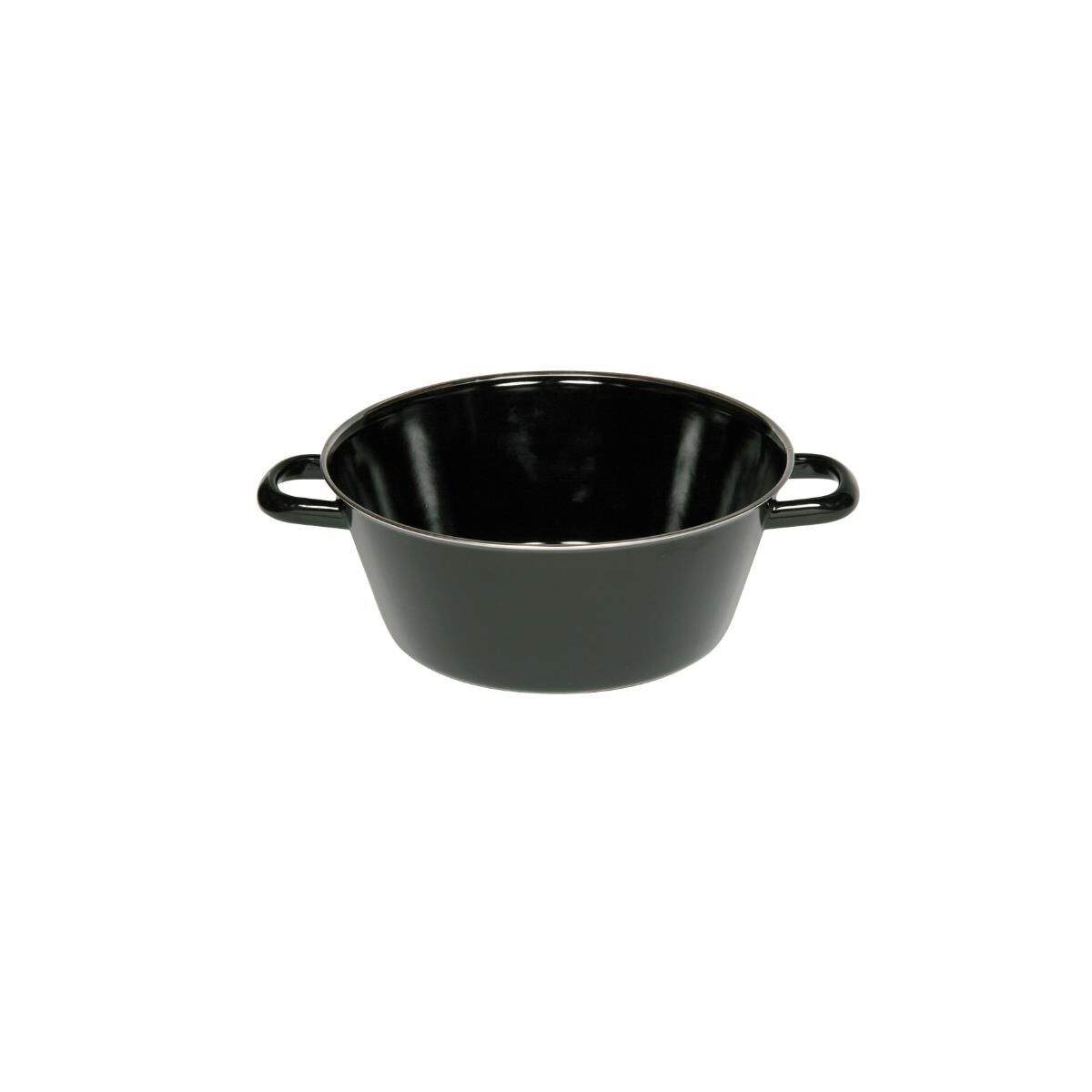 Riess Schmalzpfanne halbtief Ø30cm Schwarz Emaille
