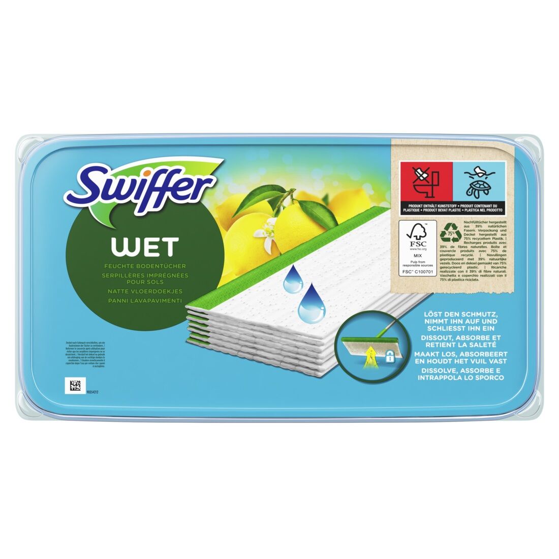 Swiffer Wet Wischtücher Nachfüllpackung 12er Citrus Fresh
