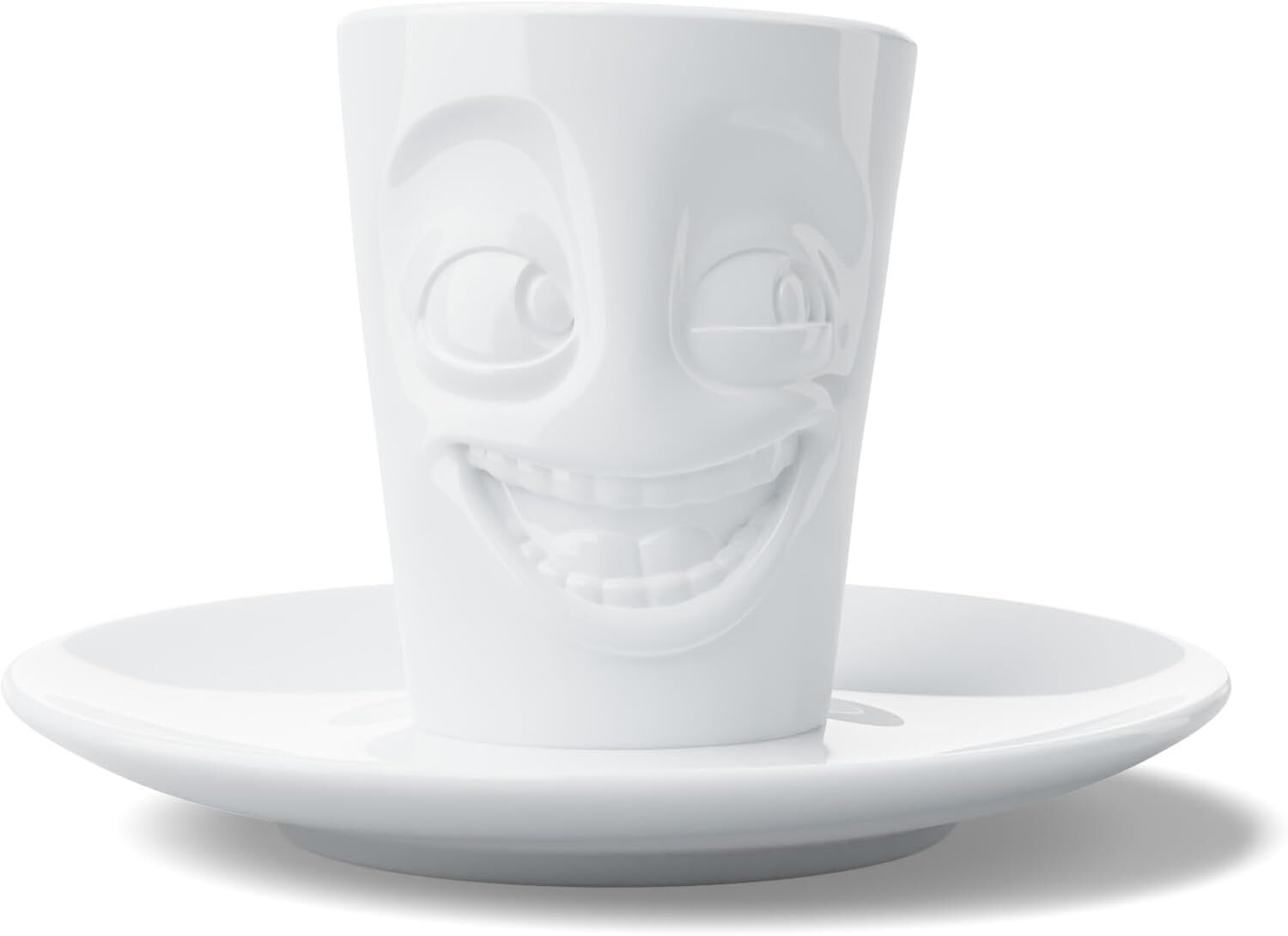 Fiftyeight Prodcuts Espressotasse mit Henkel Witzig, 80 ml - weiß