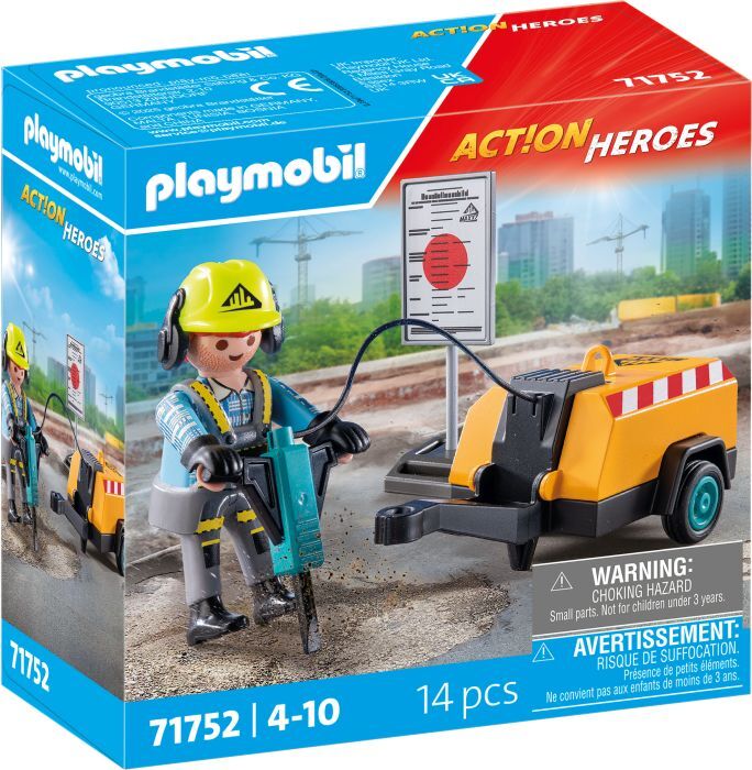 Playmobil PLAYMOBIL 71752 Bauarbeiter mit Meißel 71752