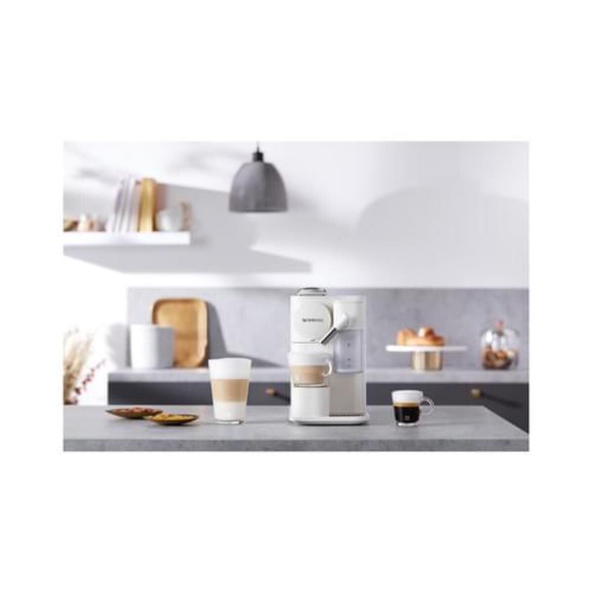 De'Longhi Kaffeemaschine mit Cappuccinatore Nespresso Lattissima One EN510.W 19 bar  weiß