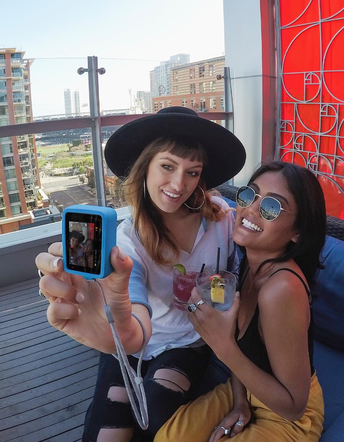 GoPro Hülle + Trageband HERO8, Bluebird