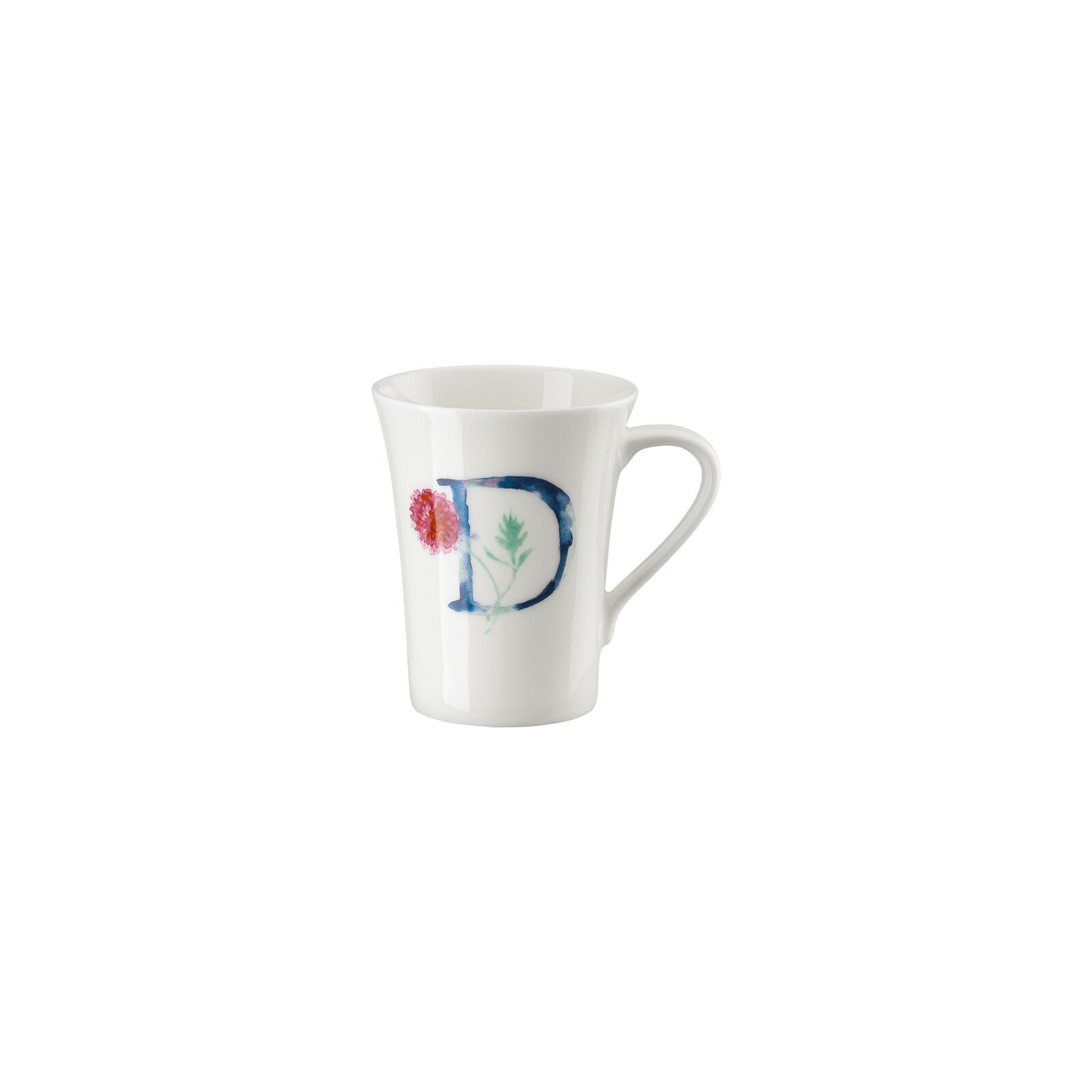 Hutschenreuther Becher mit Henkel Flower Alphabet D-Dahlia