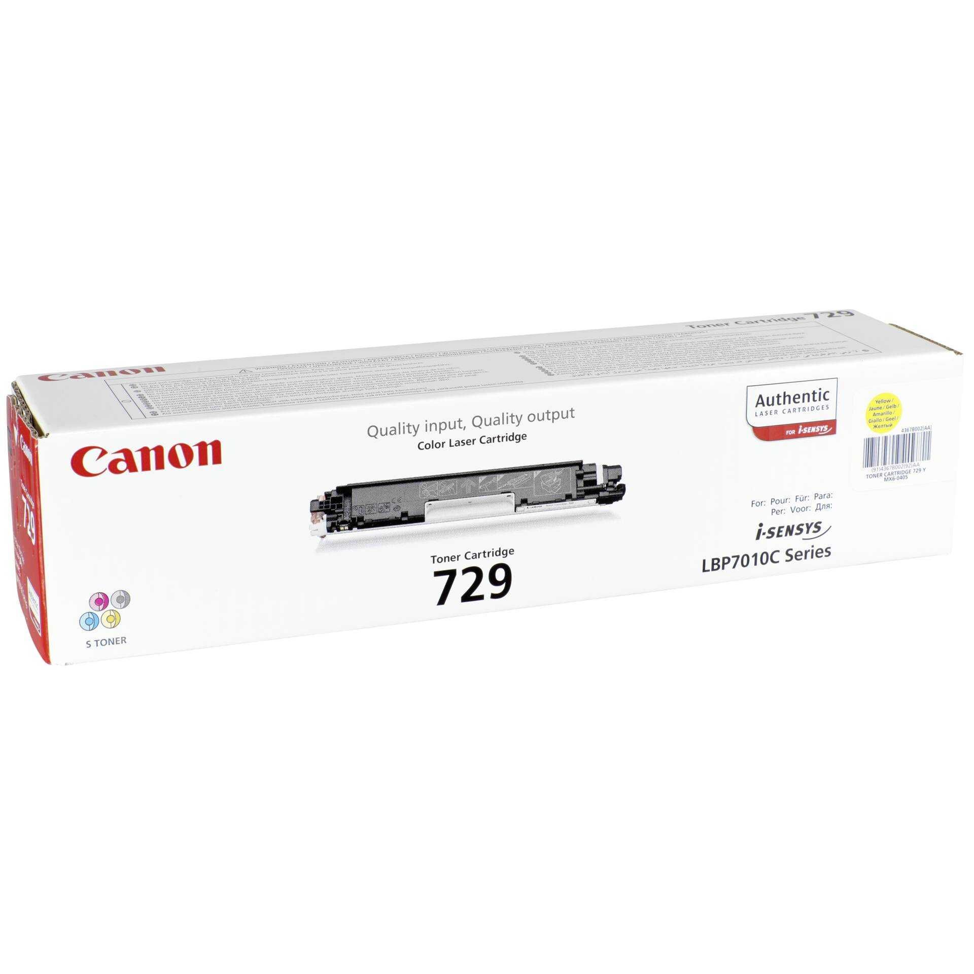 Canon 729 Y - Gelb - original - Tonerpatrone - für i-SENSYS LBP7010C, LBP7018C