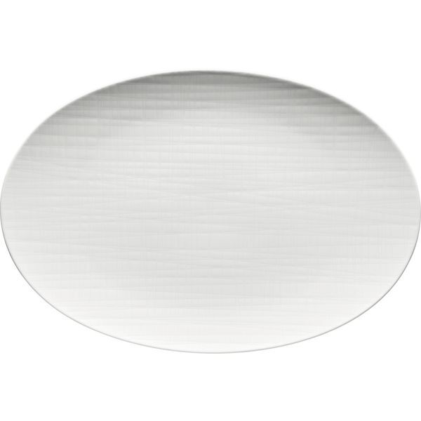 ROSENTHAL Mesh Platte oval, coup, Länge: 340 mm, weiß