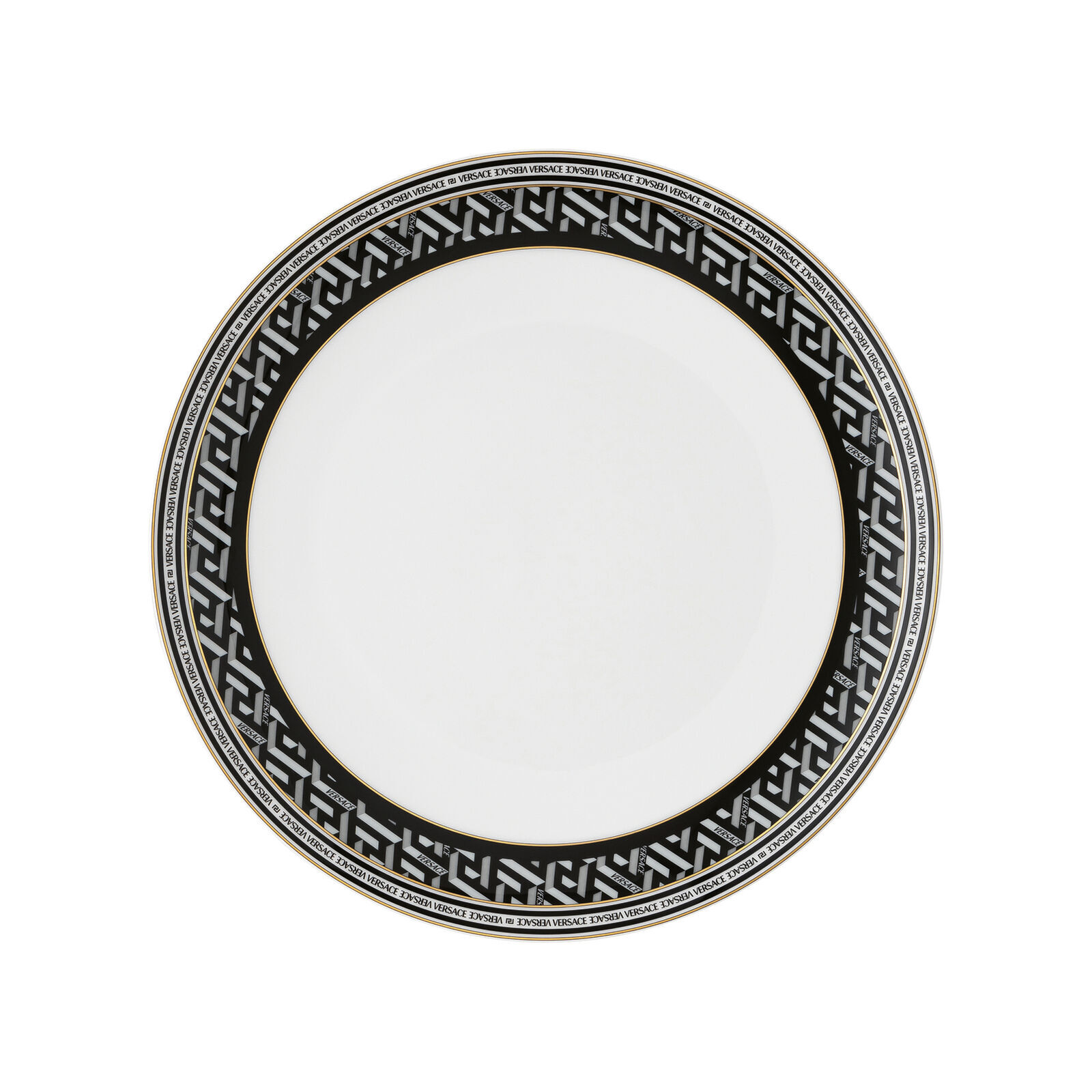Rosenthal Versace La Greca Signature Black Speiseteller 28 cm