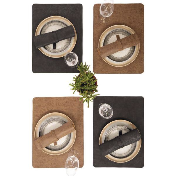 Tischset oval Truman schwarz