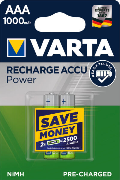 VARTA Akku Ready2Use 2 x Micro 1.0 Ah Blister