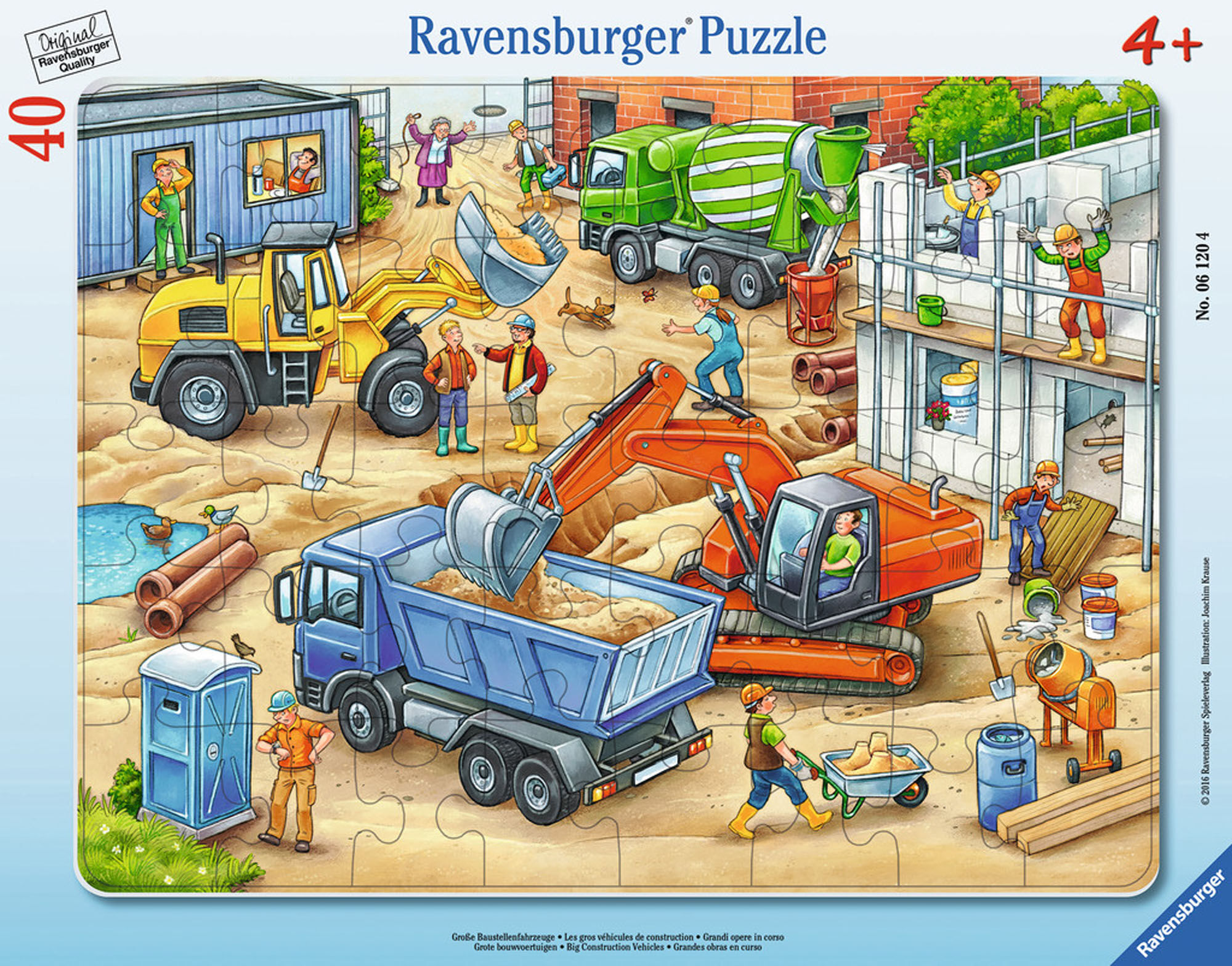 Ravensburger  6120 Puzzle Große Baustellenfahrzeuge 30-48 Teile 6120