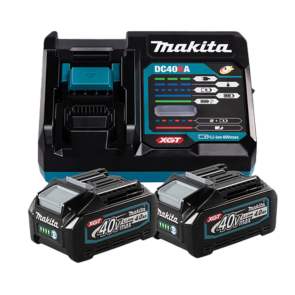 Makita Akku Power Source Kit 2 x 4,0 Ah, XGT 40 V max 40 V max • Li–ionen • 4,0 Ah • 2 Akkus