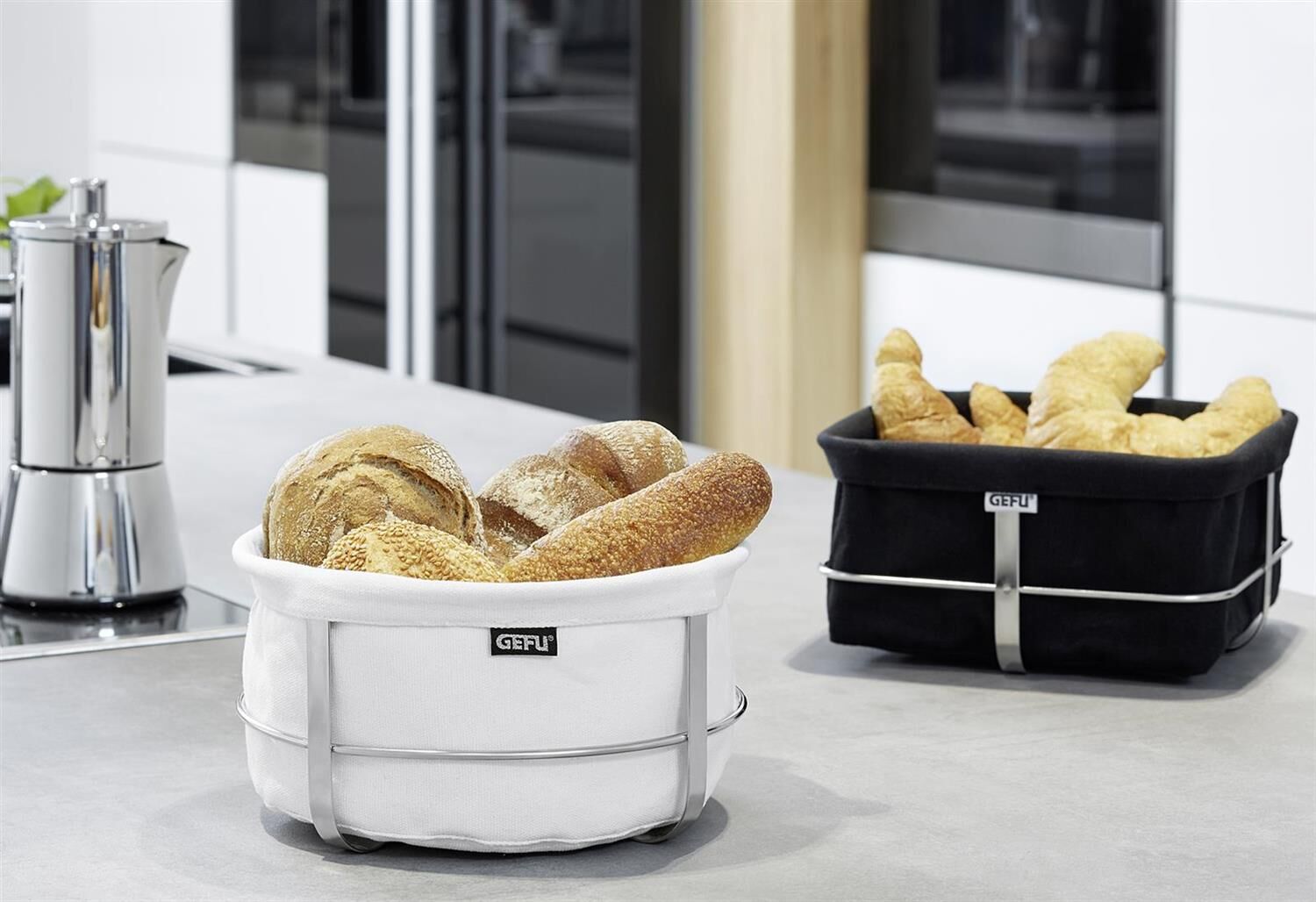 GEFU Brotkorb BRUNCH, rund, weiß