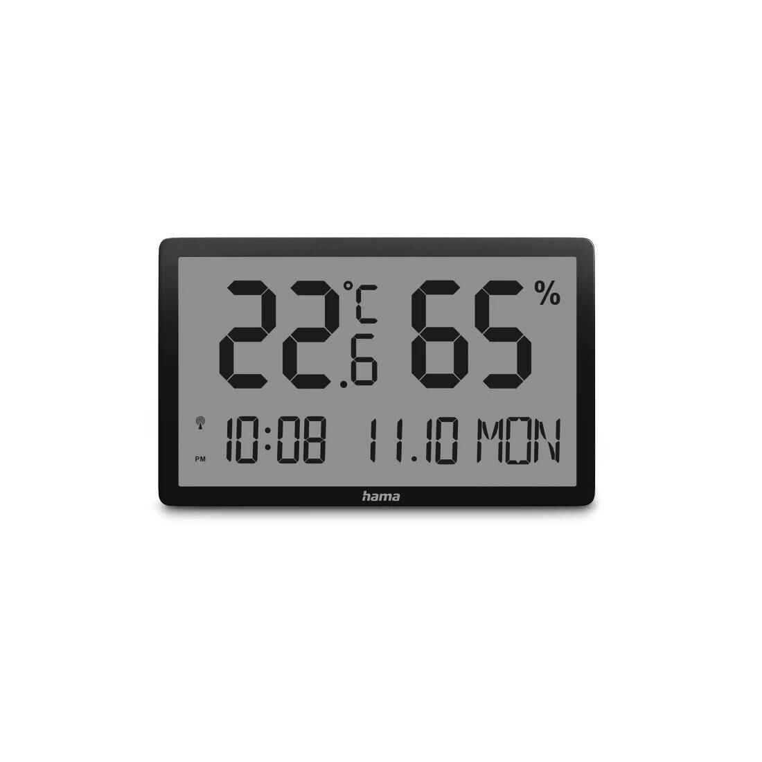 Hama Thermometer und Hygrometer "Lombok", digital, für innen, Schwarz