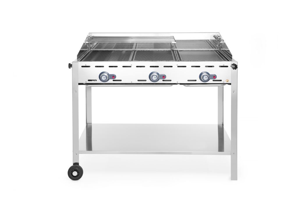 HENDI Grillsystem Green Fire 3 Brenner, Profi Line, 17,4kW, 1078x612x(H)825mm