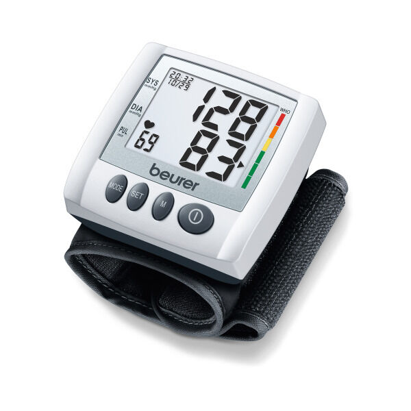 BEURER Blutdruckmessgerät f. Handgelenk 3x40Speicher LCD silber BC 30