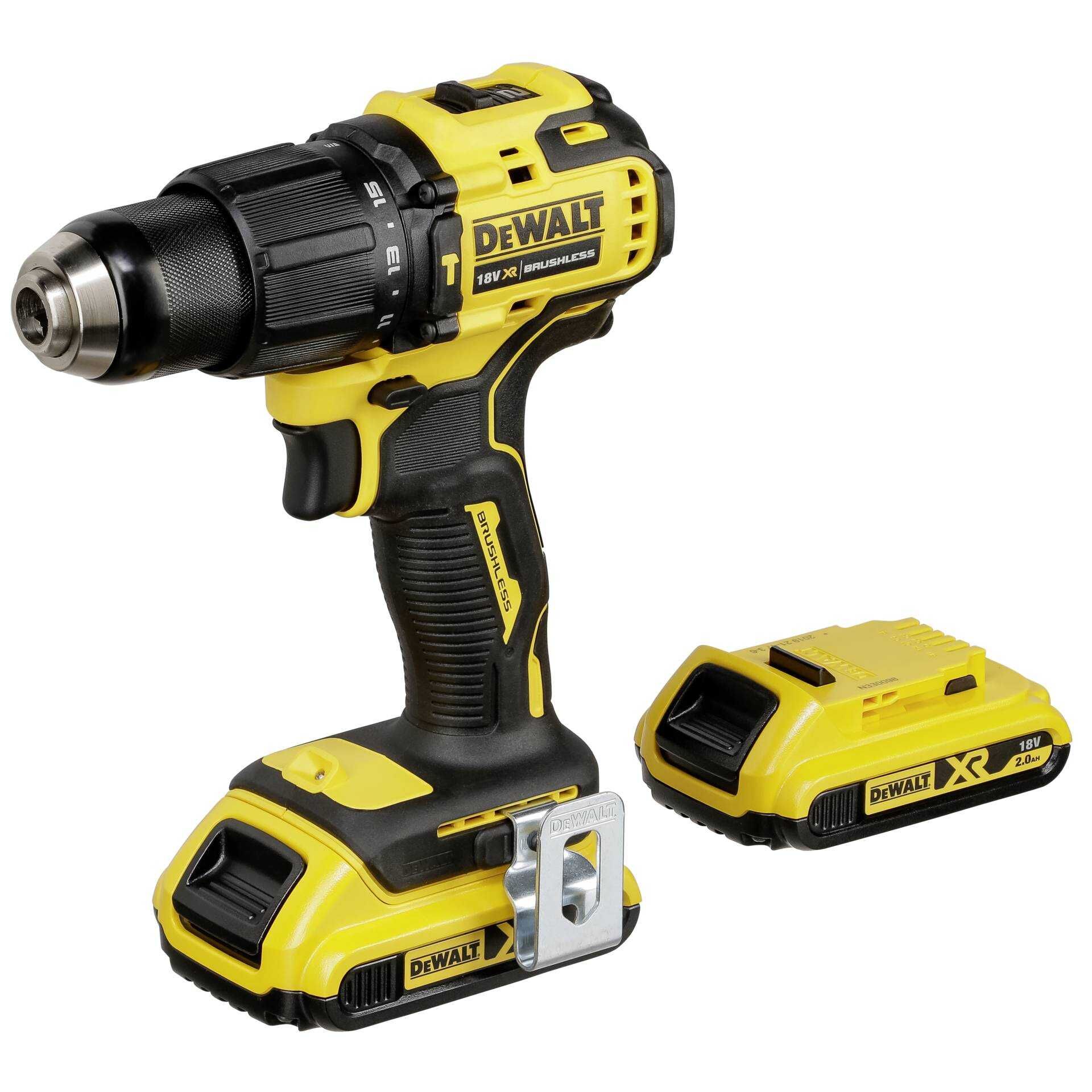 DeWALT DCD709D2T-QW - Bohrhammer/Treiber - schnurlos - 2 Geschwindigkeiten - Bohrfutterschlüssel 13 mm - 65 N·m