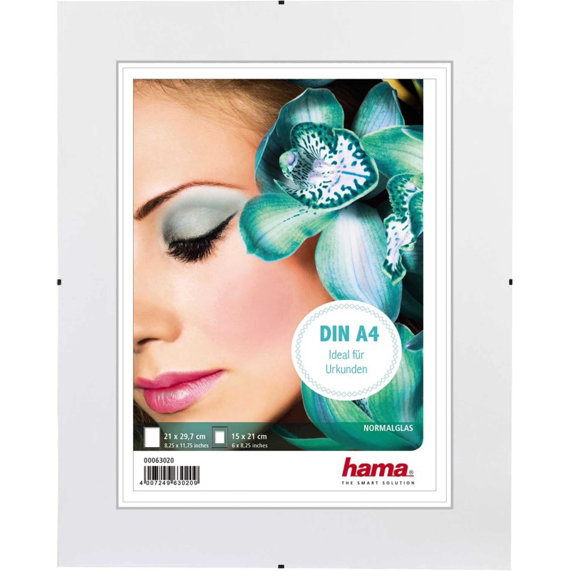 Hama Frameless Picture Holder Clip-Fix - Fotohalter - Konzipiert für: 15 x 21 cm - Glas - rechteckig
