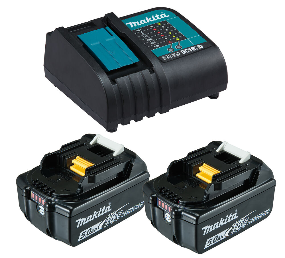 Makita Akku Power Source Kit LXT 18 V 18 V • Li-Ionen • 5,0 Ah • 2 Akkus