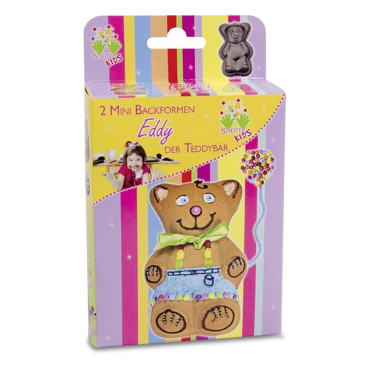Städter 2 Mini Backformen Eddy der Teddybär