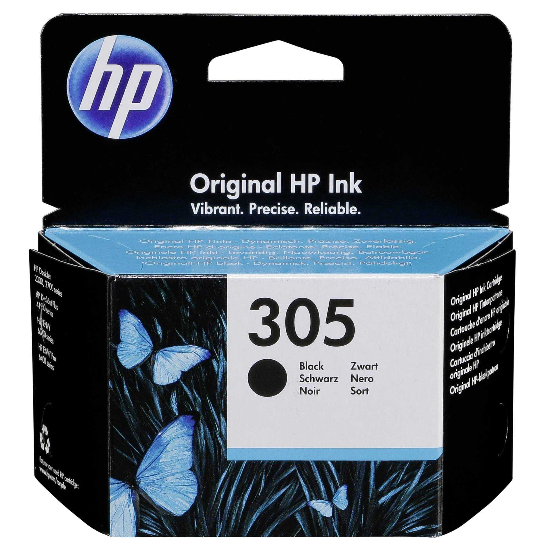 HP 305 - 2 ml - Schwarz - Original - Tintenpatrone - für Deskjet 1255, 27XX; DeskJet Plus 41XX; Envy 60XX; ENVY Pro 64XX