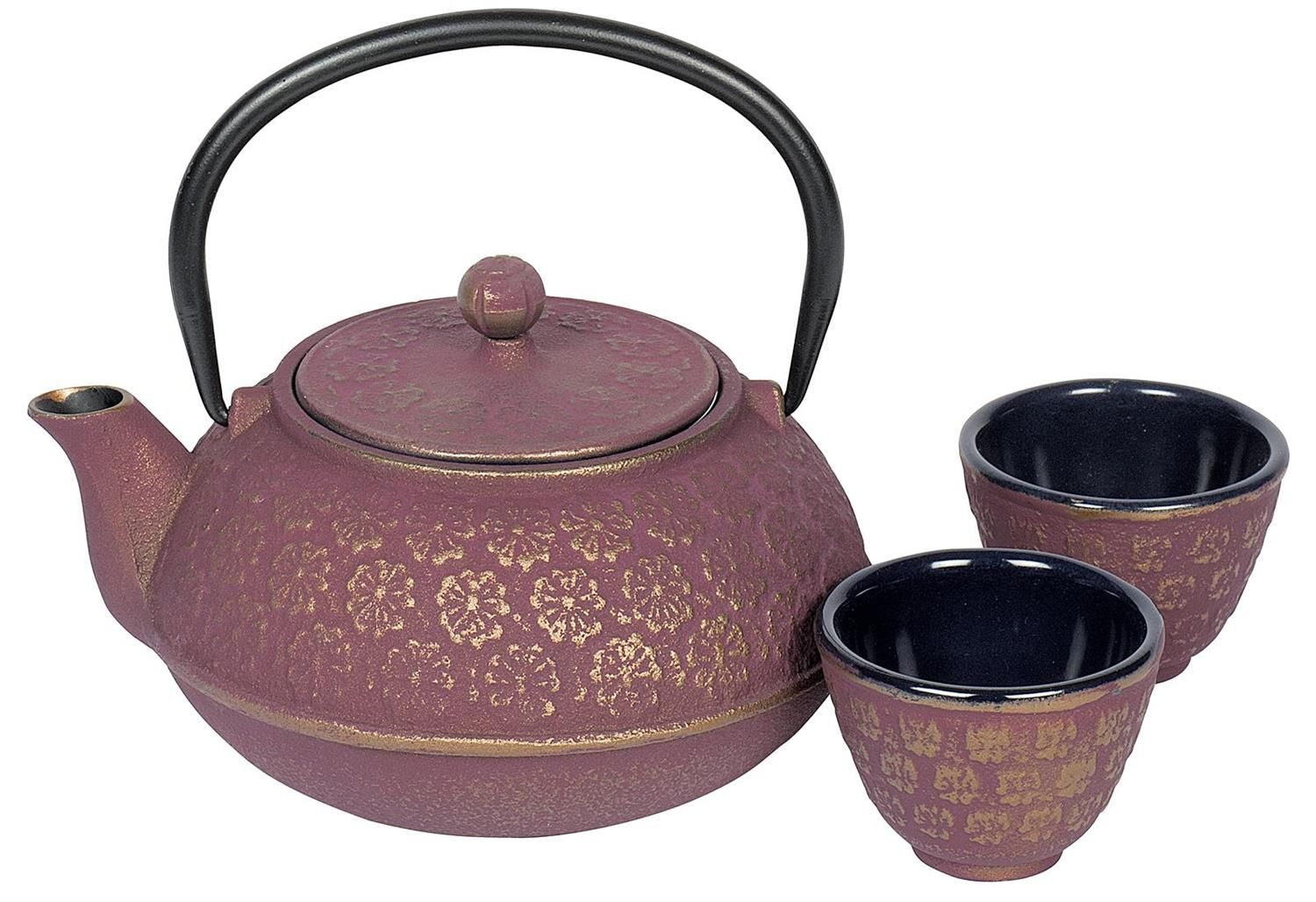 BREDEMEIJER Tee-Set Gusseisen Shanghai 0,6 Liter  pinkgold