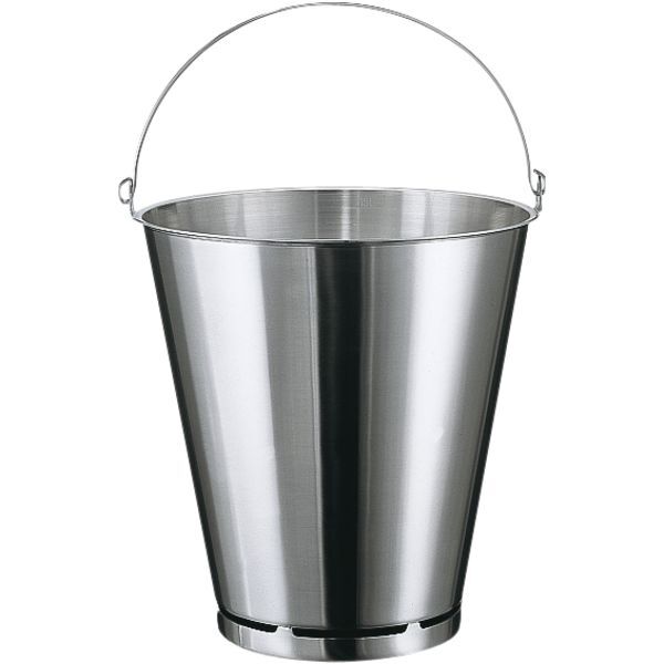 PADERNO Eimer 18/10 NC mit Skala und Bodenreifen, Inhalt: 15,00 Liter