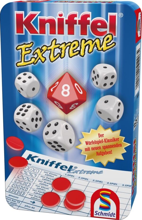 Schmidt Spiele Schmidt Spiele Kniffel® Extreme Mitbringspiel in der Metalldose 51296