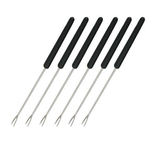 Swissmar Fleisch Fondue Gabeln schwarzer Griff, Set 6