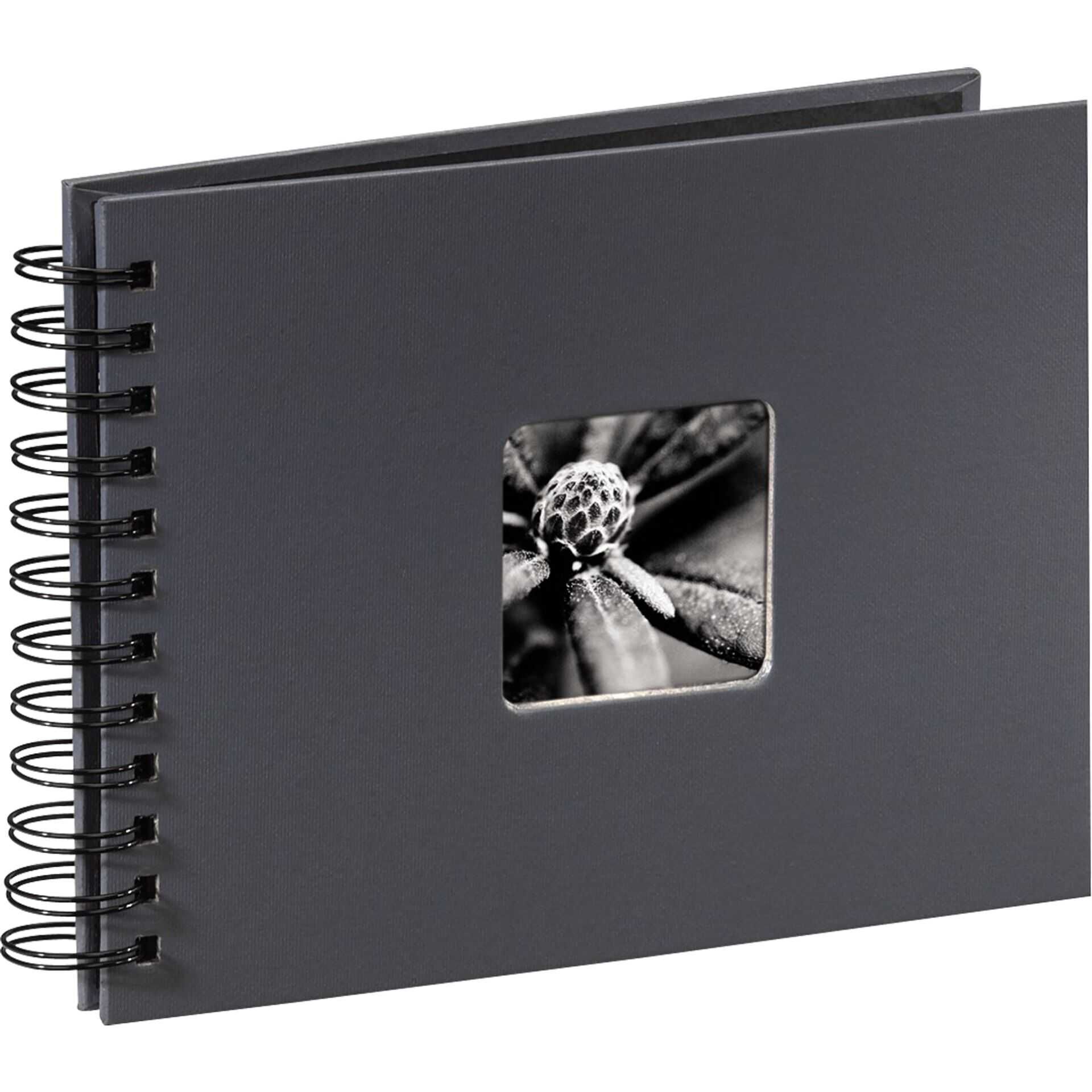Hama  Fine Art  Spiral grau 24x17 50 schwarze Seiten   94884