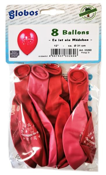 Ballons "Es Ist Ein Mädchen" 33260