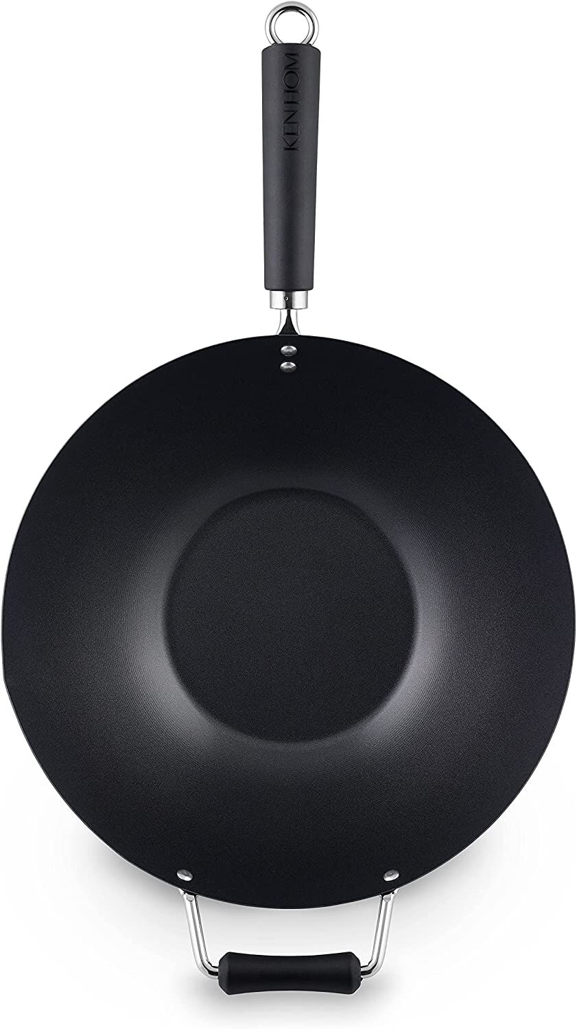 Ken Hom Wok   Karbonstahl mit Antihaftbeschichtung//Phenolharz Griff  Ø 35 cm