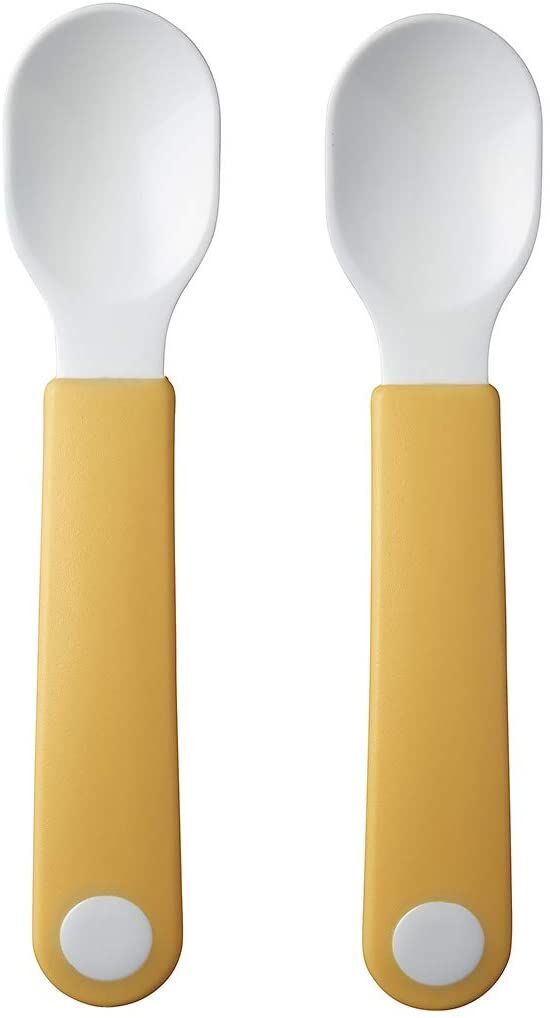 Mepal set lernlöffel mio 2 stück - yellow