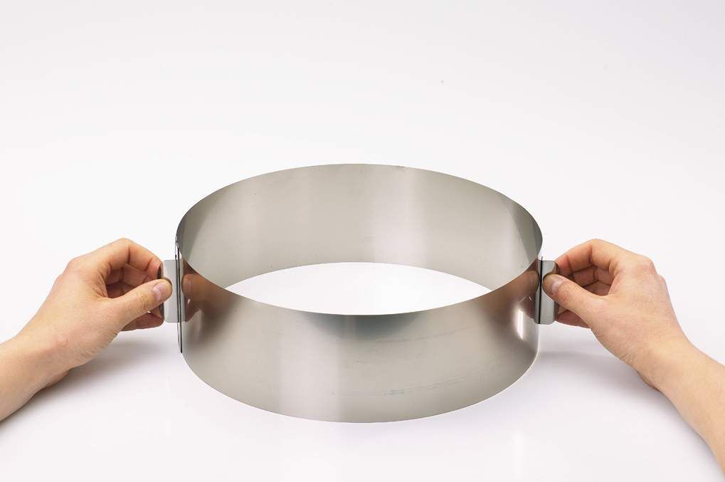 GEFU Tortenring TONDO XXL mit Verstellgriffen, H 10 cm