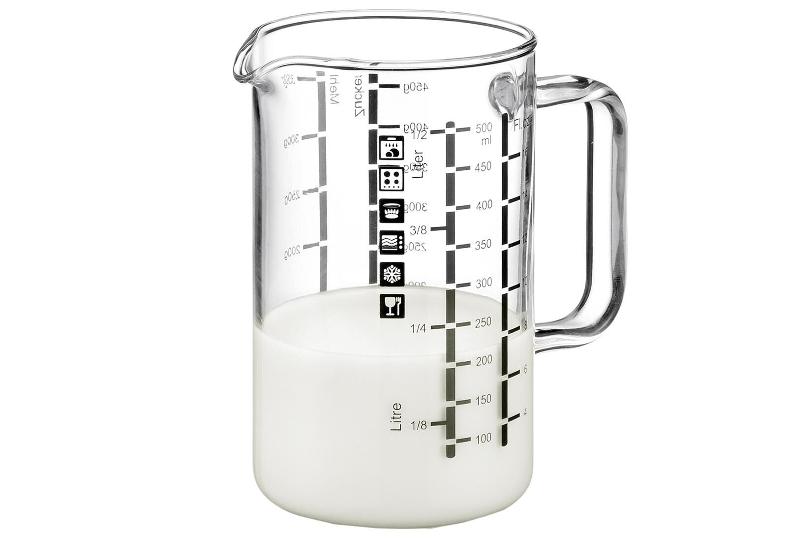 BOHEMIA CRISTAL Messbecher mit Henkel 1 Liter