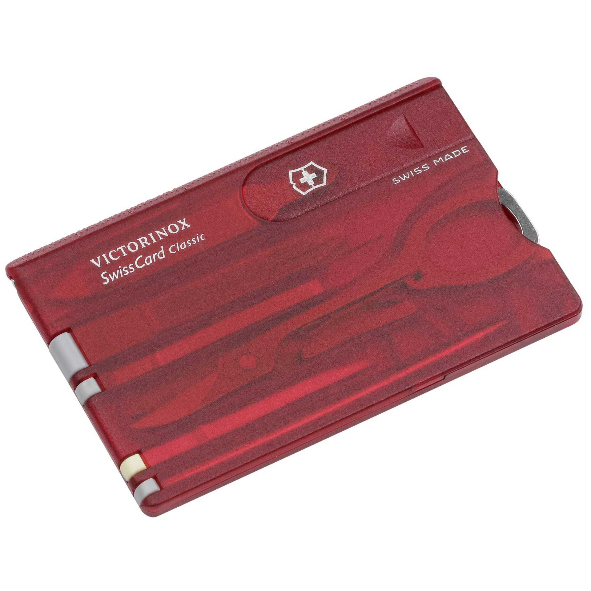 Victorinox Swiss Card Classic rot transparent