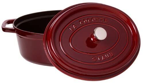 Staub Cocotte, 29 cm  Grenadine-Rot  oval  Gusseisen La Cocotte 40509-364-0